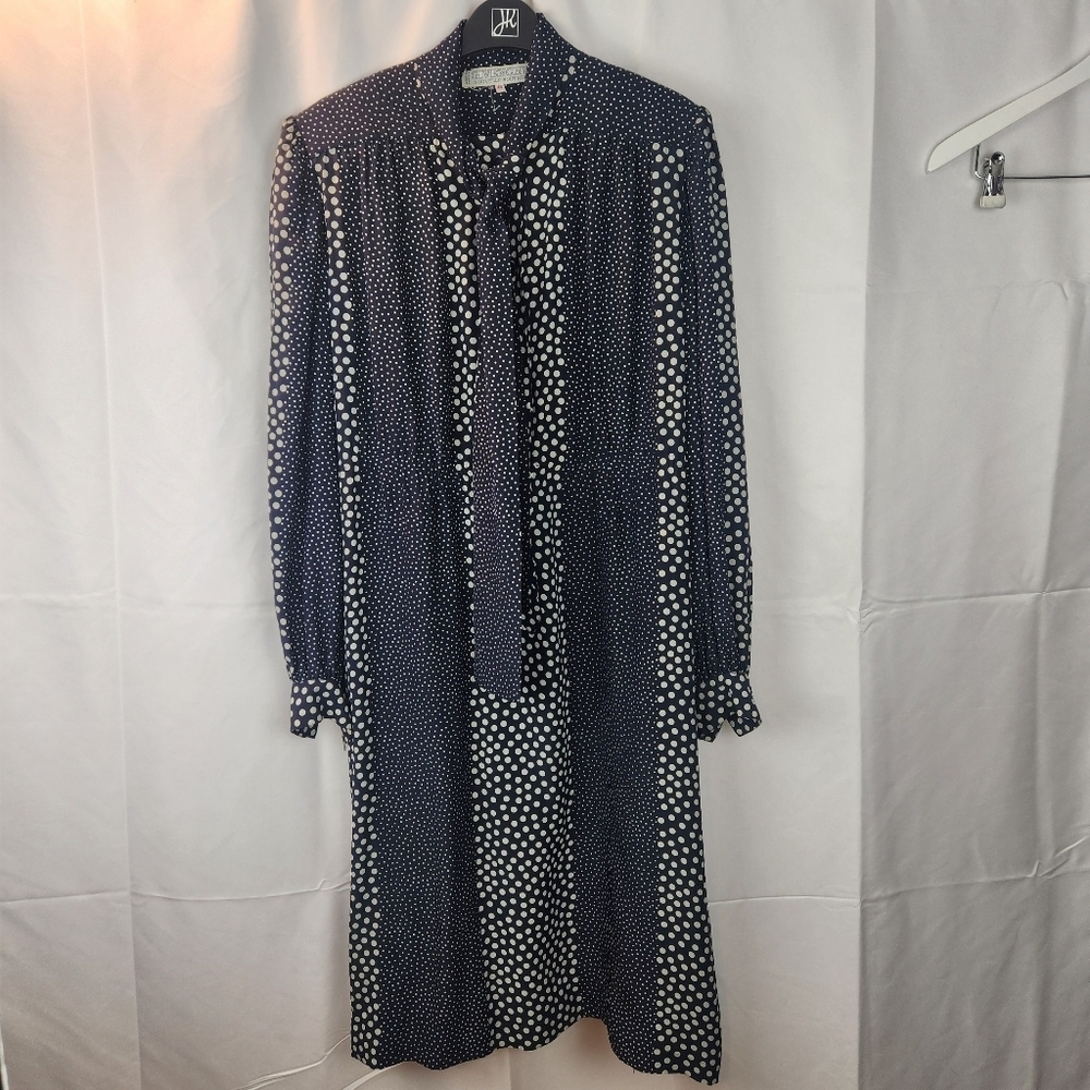 This Givenchy Nouvelle Boutique vintage 1970's polka dot dress in VGUC M